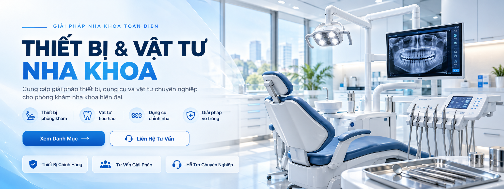 Thiết Bị & Vật Tư Nha Khoa Cao Cấp - Cung cấp giải pháp thiết bị, dụng cụ và vật tư chuyên nghiệp cho phòng khám nha khoa hiện đại
